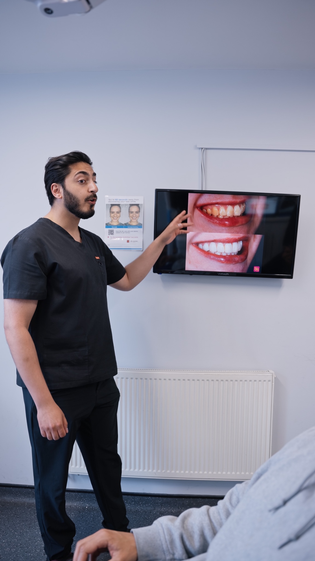Clinician explaining cosmetic options